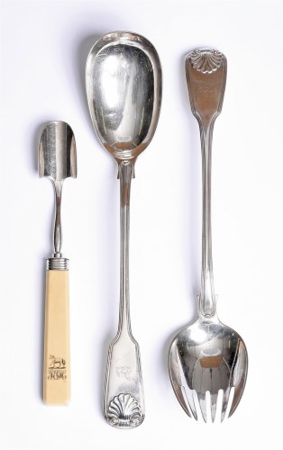 Lot 107 - A matched pair of George IV silver single struck fiddle