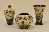 Lot 1495 - Three Moorcroft vases