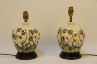 Lot 1509 - A pair of Moorcroft lamp bases