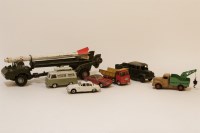 Lot 1404 - A quantity of Corgi and Dinky play worn cars