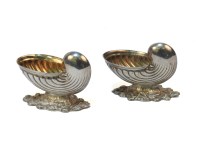 Lot 1057 - Two Regency style white metal salts