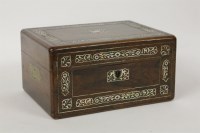 Lot 1511 - A Victorian rosewood and mother of pearl dressing box