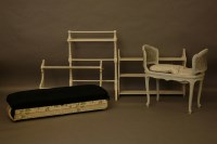 Lot 2163 - A painted wood bergere stool
