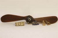 Lot 1104 - A laminated wooden model propeller
