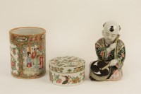 Lot 1155 - A late 19th century Cantonese brush pot