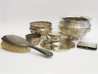 Lot 78 - A silver Capstan inkwell