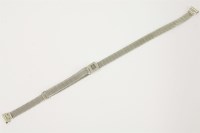 Lot 33 - A white gold Milanese adjustable watch bracelet