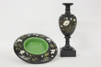 Lot 173 - An Ashford inlaid marble urn