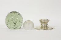 Lot 135 - A silver capstan inkwell