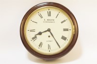 Lot 195 - A mahogany wall hanging clock