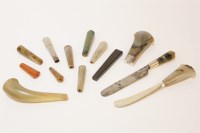 Lot 75 - A Victorian silver & agate handled butter knife
