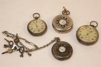 Lot 1030 - A Rotherams silver half hunter pocket watch