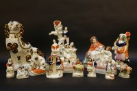 Lot 1343 - A collection of various Victorian Staffordshire pottery