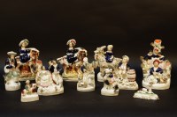 Lot 1342 - A collection of various Victorian Staffordshire pottery
