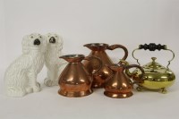 Lot 1345 - A Victorian brass toddy kettle