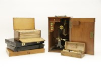 Lot 377 - A Swift type monocular microscope in case