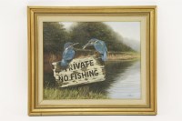 Lot 445 - Ian Nathan (b.1954)
PRIVATE NO FISHING
signed l.r.
oil on canvas
41 x 51cm