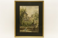 Lot 450 - Jacob Maris (Dutch 1837-1899)
COUNTRY COTTAGE WITH WOMAN WASHING CLOTHES IN A STREAM TO THE FORE
Signed l.r.
34 x 24cm