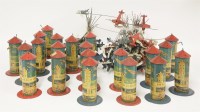 Lot 231 - A quantity of 'Prestyn' lithograph printed vintage aeroplane toys