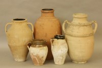 Lot 413 - A terracotta amphora design garden urn