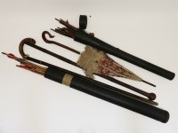 Lot 407A - Two containers of wooden arrows