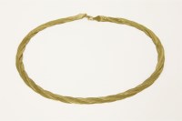 Lot 16 - A 9ct gold four row twisted chain necklace
12.02g