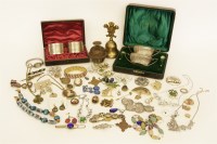 Lot 82 - A pair of silver salts with spoons