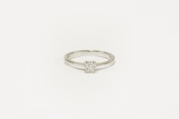 Lot 38 - 18ct white gold princess cut diamond solitaire