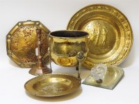 Lot 1427 - A brass alms dish