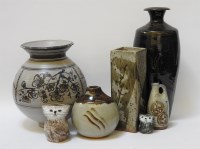 Lot 1335 - Five studio pottery vases
