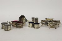 Lot 1037 - A set of four silver salts