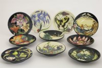 Lot 1222 - Ten Moorcroft dishes