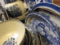 Lot 1367 - 19th century blue and white china plates