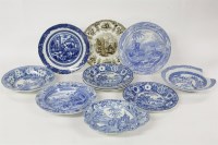 Lot 1483 - A collection of 19th century blue and white transfer printed plates