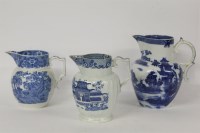 Lot 1488 - A large blue and white transfer printed pitcher
