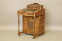Lot 566A - A Victorian walnut Davenport