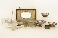 Lot 83 - A silver and enamel manicure set