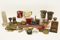 Lot 345A - Sundries: silver topped glass jar