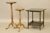 Lot 546 - Two oak jardiniere stands