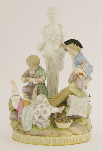 Lot 11 - A Meissen group
