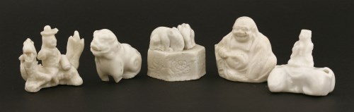 Lot 1127 - A collection of Chinese blanc de Chine water droppers