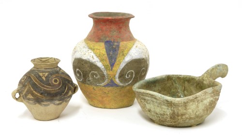 Lot 1028 - A Chinese lead-glazed earthenware