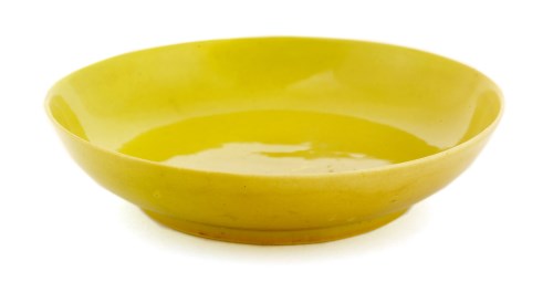 Lot 1098 - A Chinese yellow saucer