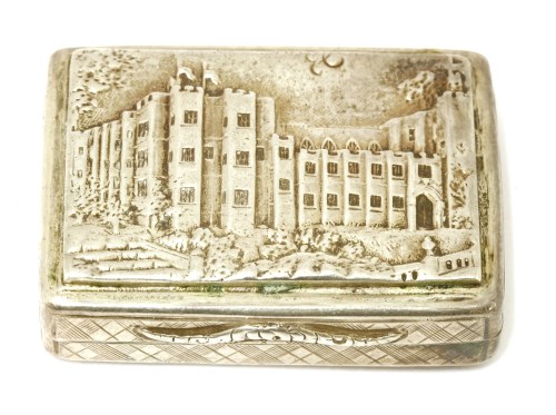 Lot 4 - A silver castle top vinaigrette