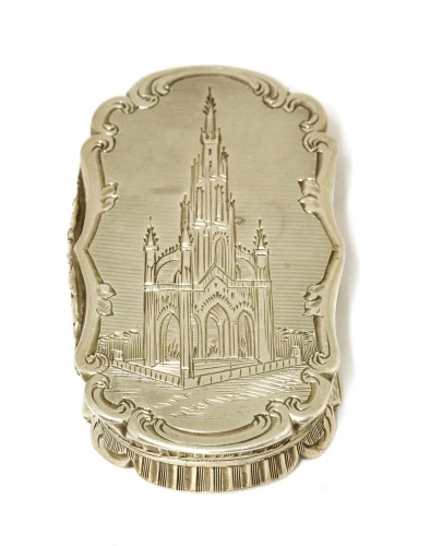 Lot 5 - A silver castle top vinaigrette