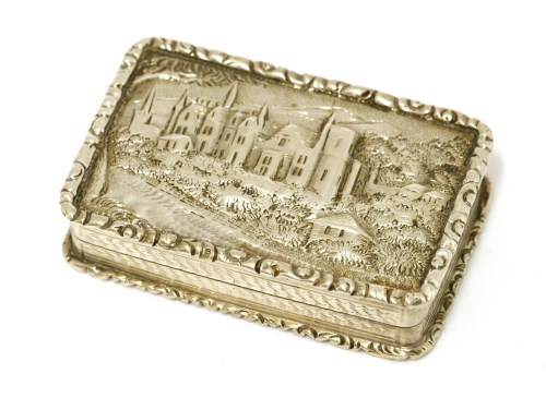 Lot 6 - A silver castle top vinaigrette