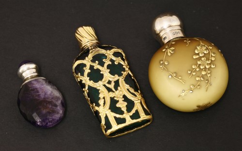 Lot 93 - Three 19th century scent bottles