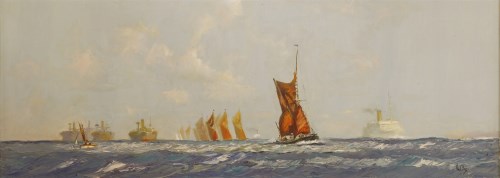 Lot 53 - Vic Ellis (1921-1984)
SHIPS AND SAILING BARGES
Signed l.r.