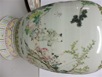 Lot 110 - A Chinese famille rose vase