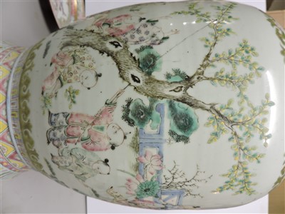 Lot 110 - A Chinese famille rose vase